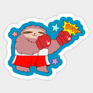 Boxing Sloth Sticker